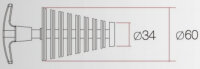 Auspuffstopfen Gummi, Durchmesser: 34-60mm