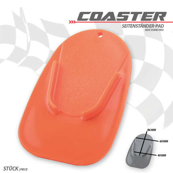 Seitenständer-Pad "Coaster" | ABS Orange