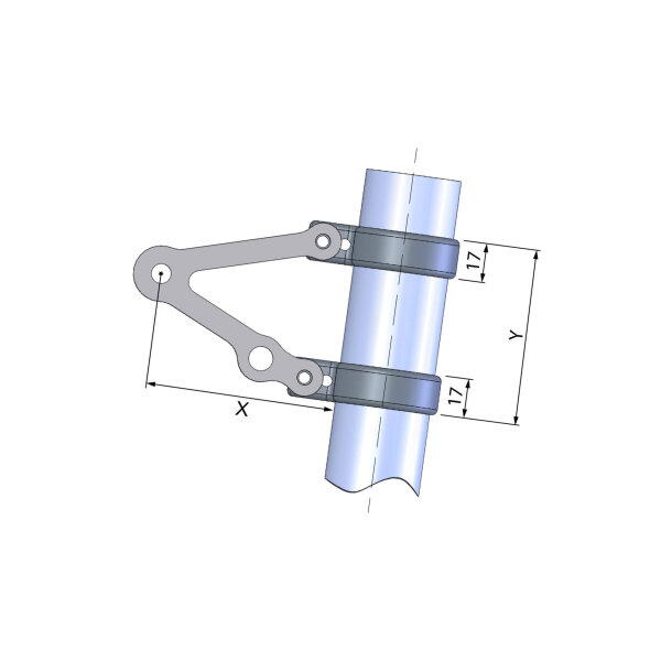 LSL Lampenhalter lang mit Blinkeraufnahme 56/59mm