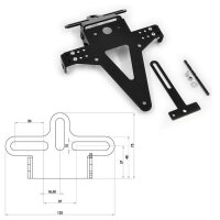 Kennzeichenhalter | UNIVERSAL Typ 6 schwarz