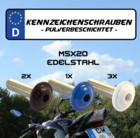 Nummernschildschrauben-Set "M5 x 20" | Set 6...