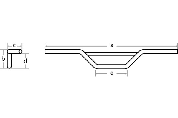 FEHLING Lenker High Drag Bar 1 Zoll mit Kerben