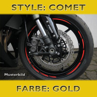 Felgenrandaufkleber "Comet", gold, 7 mm breit