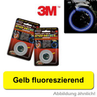 Felgenrandaufkleber gelb fluoreszierend, 5 mm, 6 m