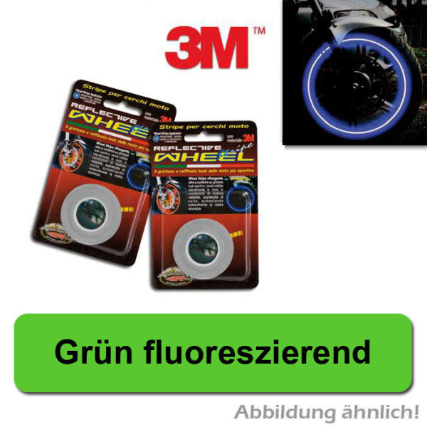 Felgenrandaufkleber grün fluoreszierend, 5 mm, 6 m