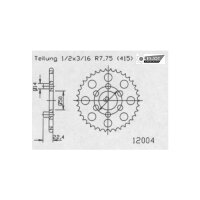 Kettenrad 50-12004-46, 46Z - 415