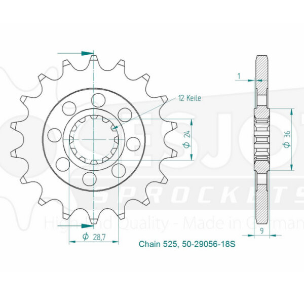 Ritzel 50-29056-18S | 18Z - 525