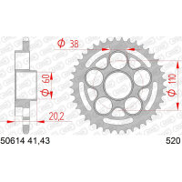 Kettenrad 50614-43 | 43Z - 520