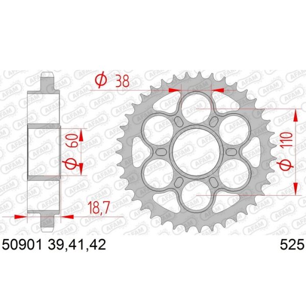 Kettenrad 50901-42 | 42Z - 525