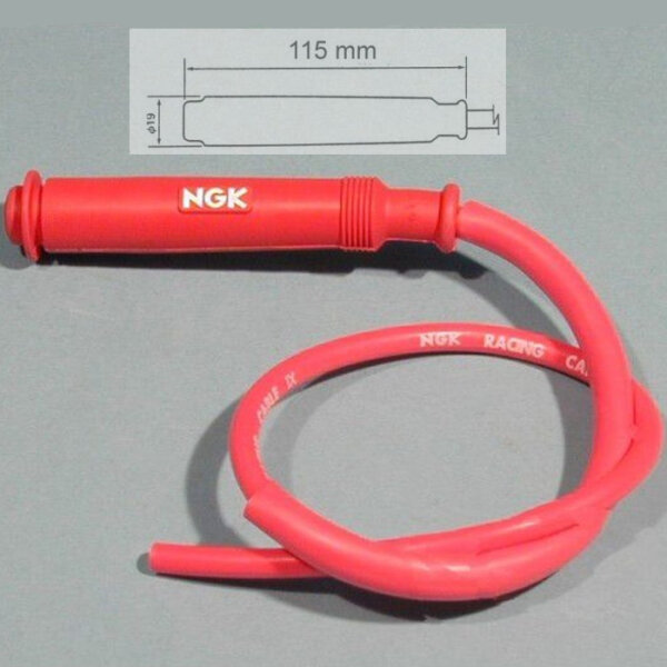 NGK | Kabel mit Stecker Typ CR3 Racing rot