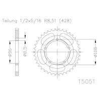 Kettenrad 50-15051-49, 49Z - 428