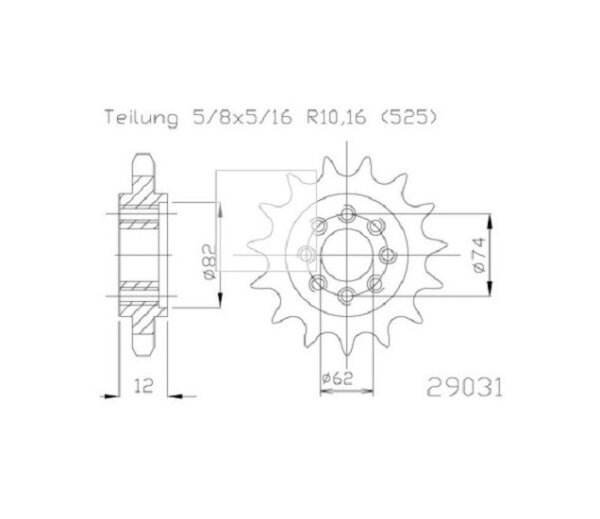 Ritzel 50 - 29031 22, 22Z 525,