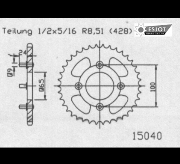 Kettenrad 50-15040-41, 41Z - 428