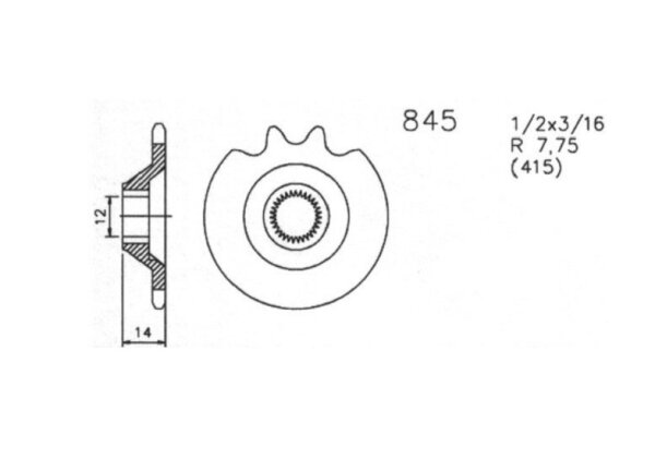 Ritzel 20 - 0845 11, 11Z 415