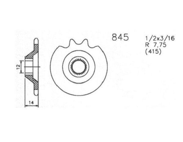 Ritzel 20 - 0845 12, 12Z 415