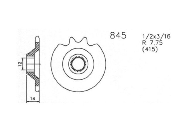 Ritzel 20 - 0845 13, 13Z 415