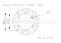 Kettenrad 51-32233-48, 48Z - 520