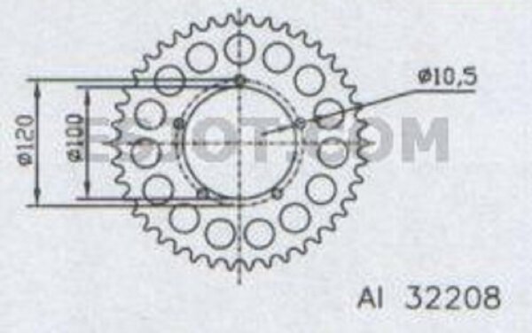 Kettenrad 51-32208-47, 47Z - 520