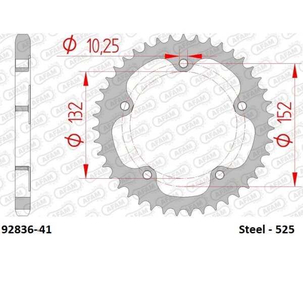 AFAM-Kettenrad 92836-41 | 41Z - 525