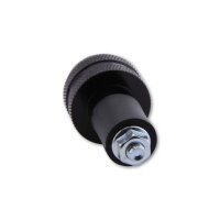 SHIN YO Bar End Weights, black, knurled, for steel handlebars