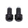 SHIN YO Bar End Weights, black, knurled, for steel handlebars