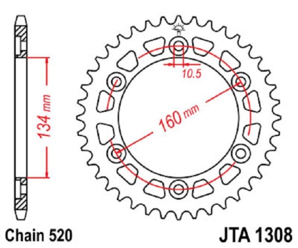 Kettenrad ALU 40Z | 520 SI