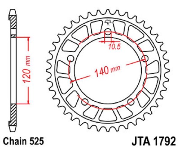 Kettenrad ALU 42Z | 525 SI