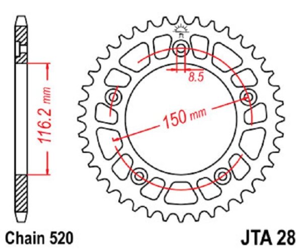 Kettenrad ALU 41Z | 520 SI