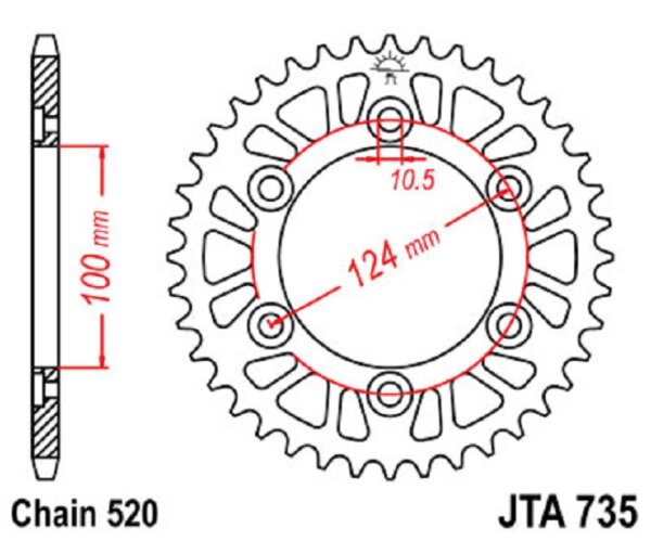 Kettenrad ALU 38Z | 520 SI