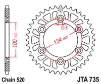 Kettenrad ALU 43Z | 520 SI