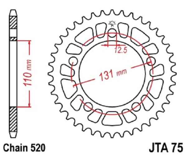 Kettenrad ALU 41Z | 520 SI