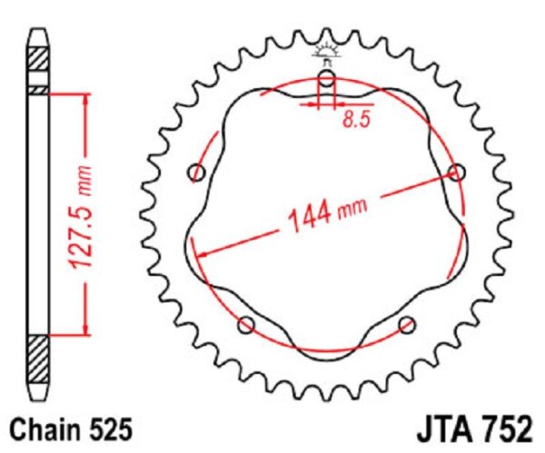 Kettenrad ALU 36Z | 525 SI