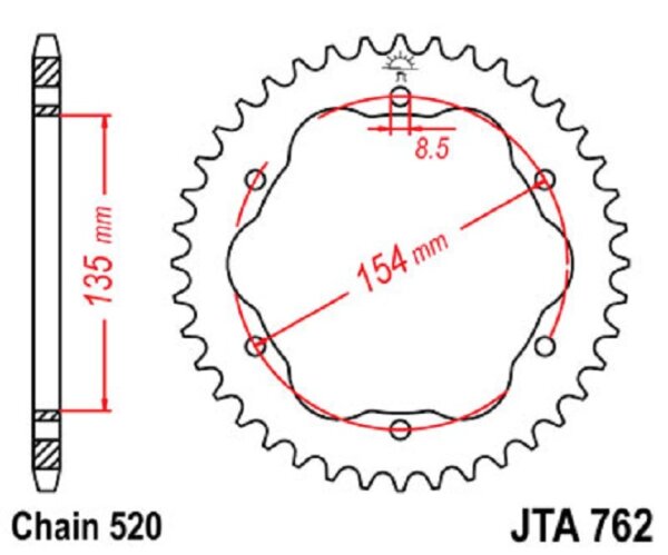 Kettenrad ALU 39Z | 520 SI