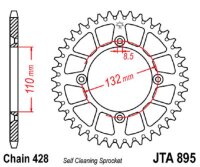 Kettenrad ALU 47Z | 428 SI