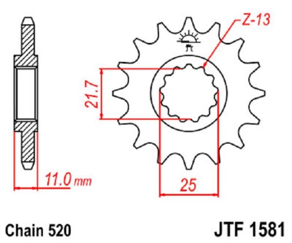 Ritzel 14Z | 520