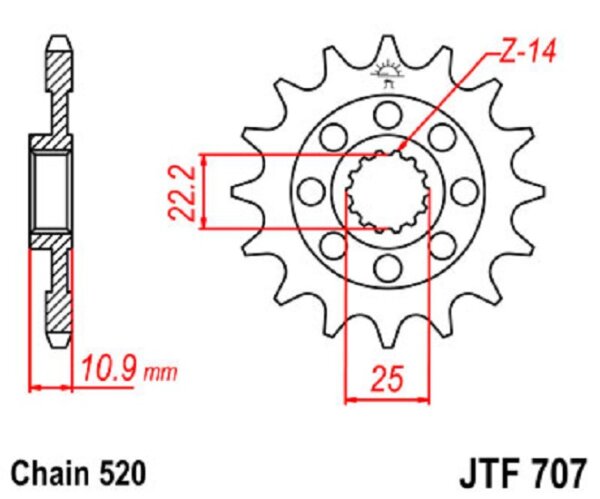 Ritzel 14Z | 520