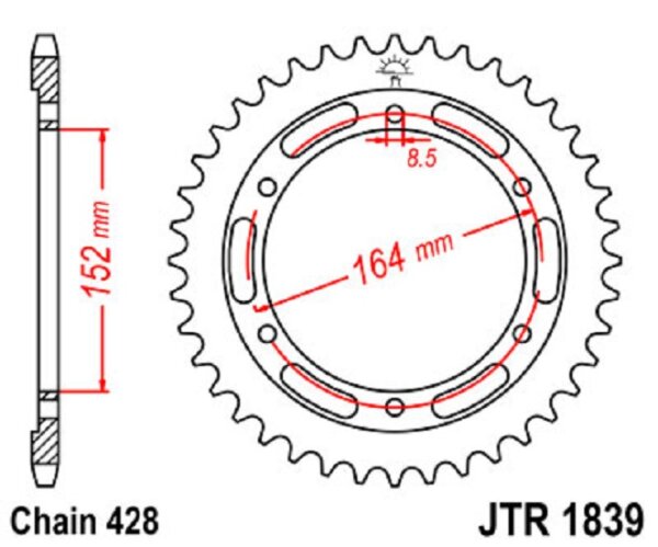 Kettenrad 58Z | 428 SI