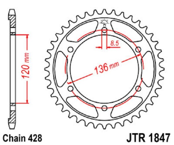 Kettenrad 51Z | 428 SW