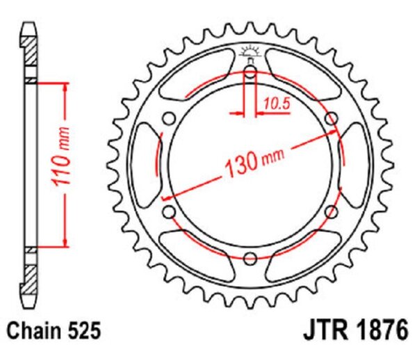 Kettenrad 44Z | 525 SI