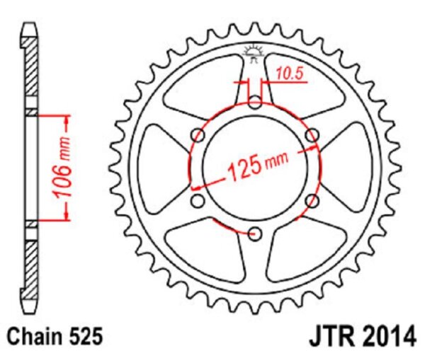 Kettenrad 47Z | 525 SI