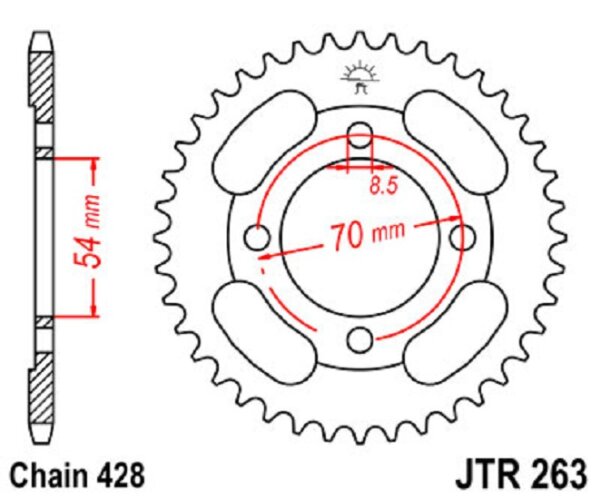 Kettenrad 38Z | 428 SI