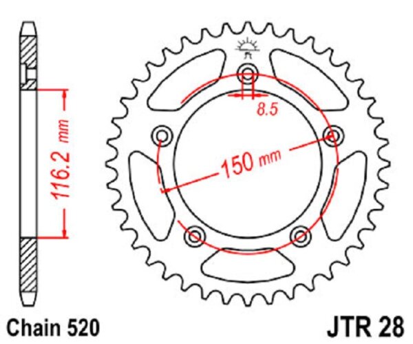 Kettenrad 42Z | 520 SW