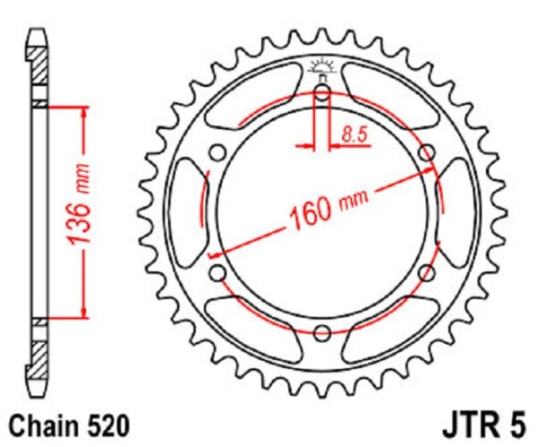 Kettenrad 41Z | 520 SI