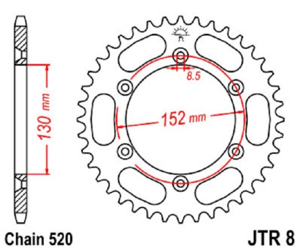 Kettenrad 48Z | 520 SW