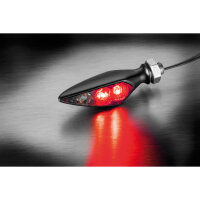 Kellermann Rear, brake light, turn signal unit Rhombus S DF Dark, HR, black, tinted glass