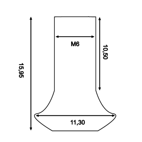 Befestigungsschrauben, VPE 6 Stück, M6 x 10,5 mm