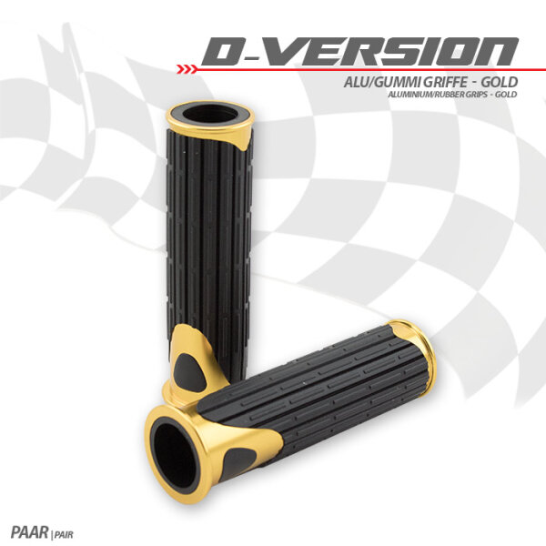 Alu/Gummi-Griffe "D-Version" | gold 22mm