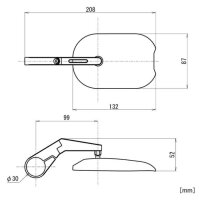 Lenkerendenspiegel "D-MIRROR-14" | Alu/ABS