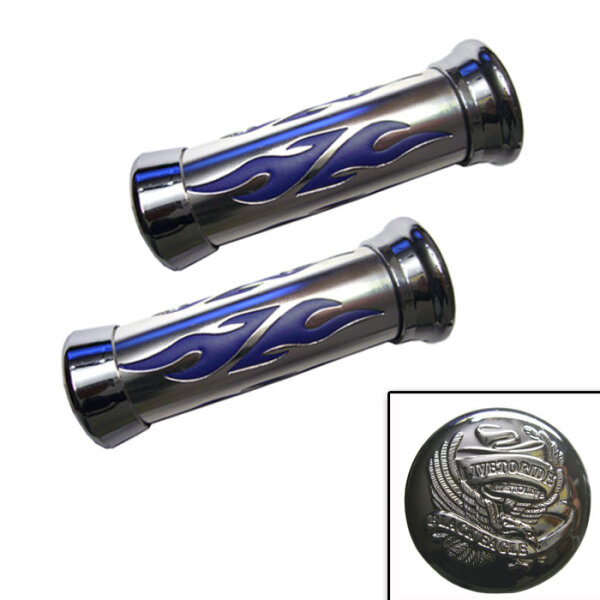 Choppergriff "Spirit" | 7/8" / 22mm chrom blau