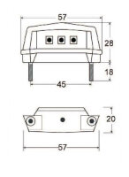 SMD-Kennzeichenbeleuchtung "Flat" | schwarz ABS